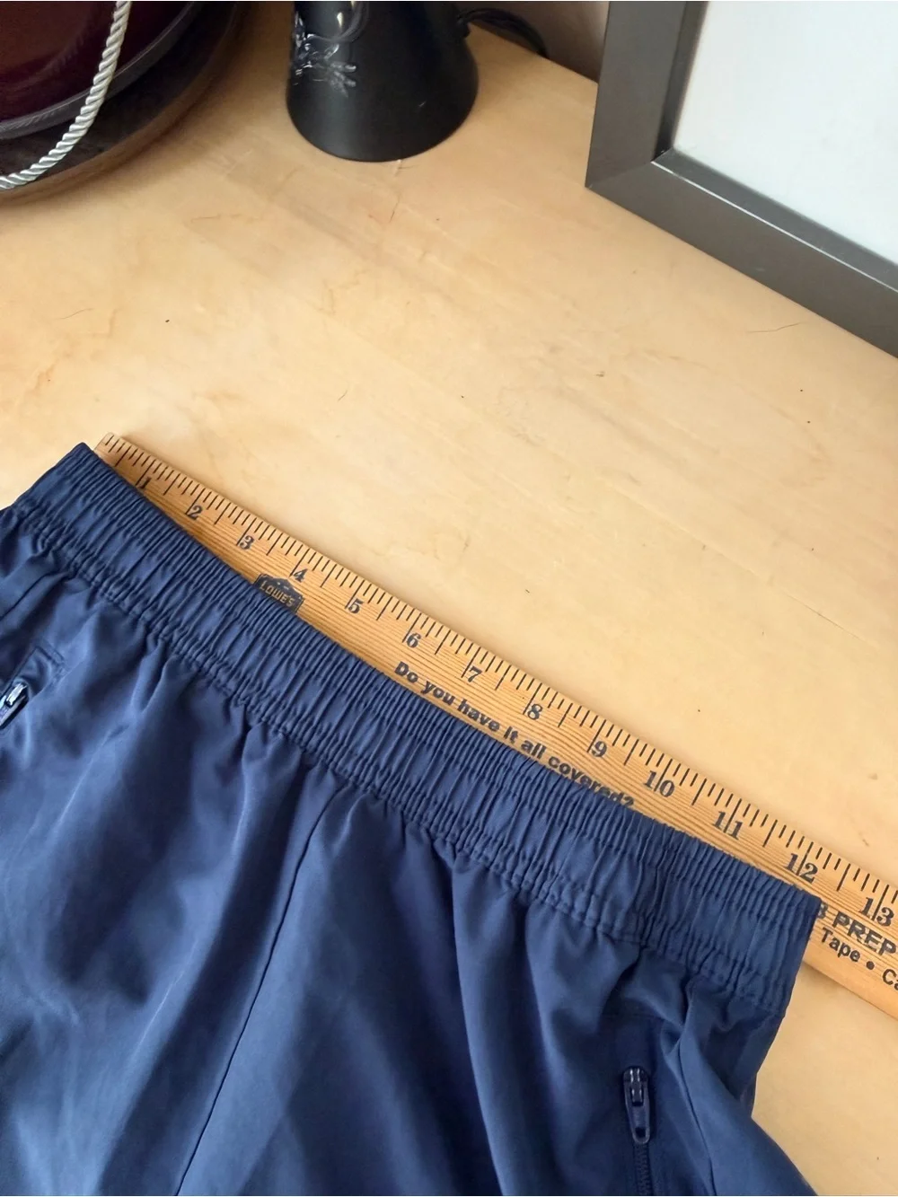 Adidas Men's Unlined Navy Blue Athletic Zip-Pocket Shorts - Small
